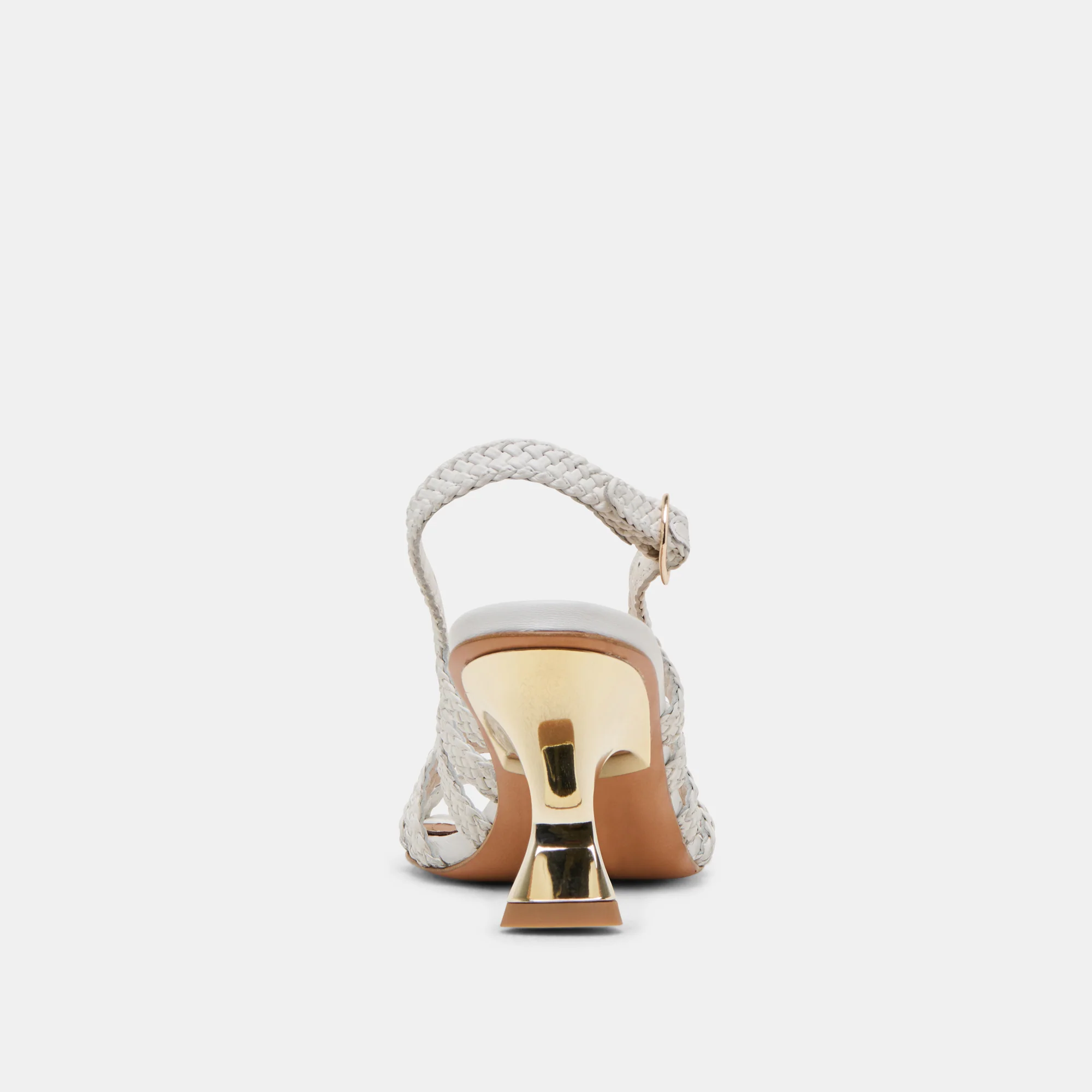 SICILY HEELS WHITE WOVEN LEATHER - Image 10