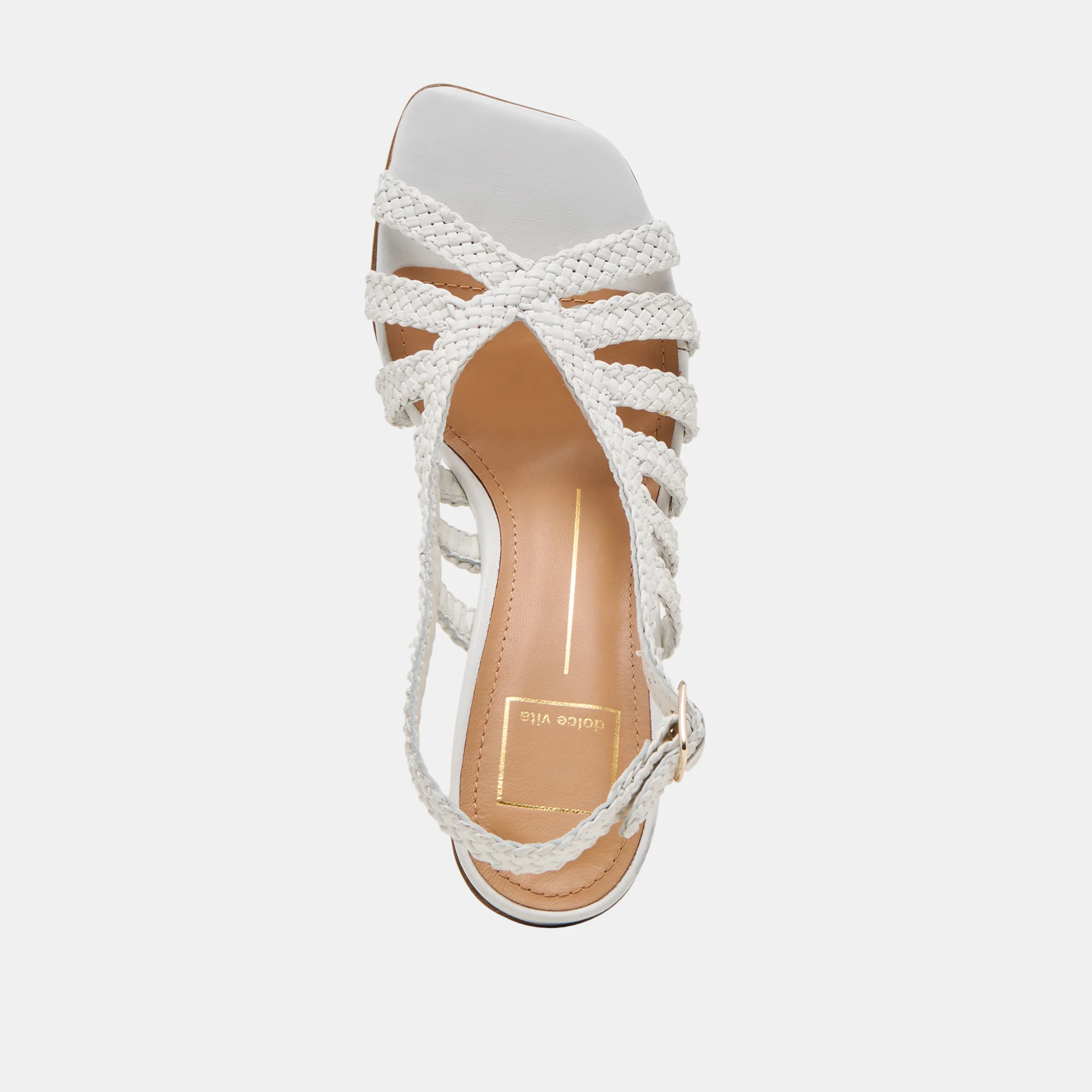 SICILY HEELS WHITE WOVEN LEATHER - Image 11