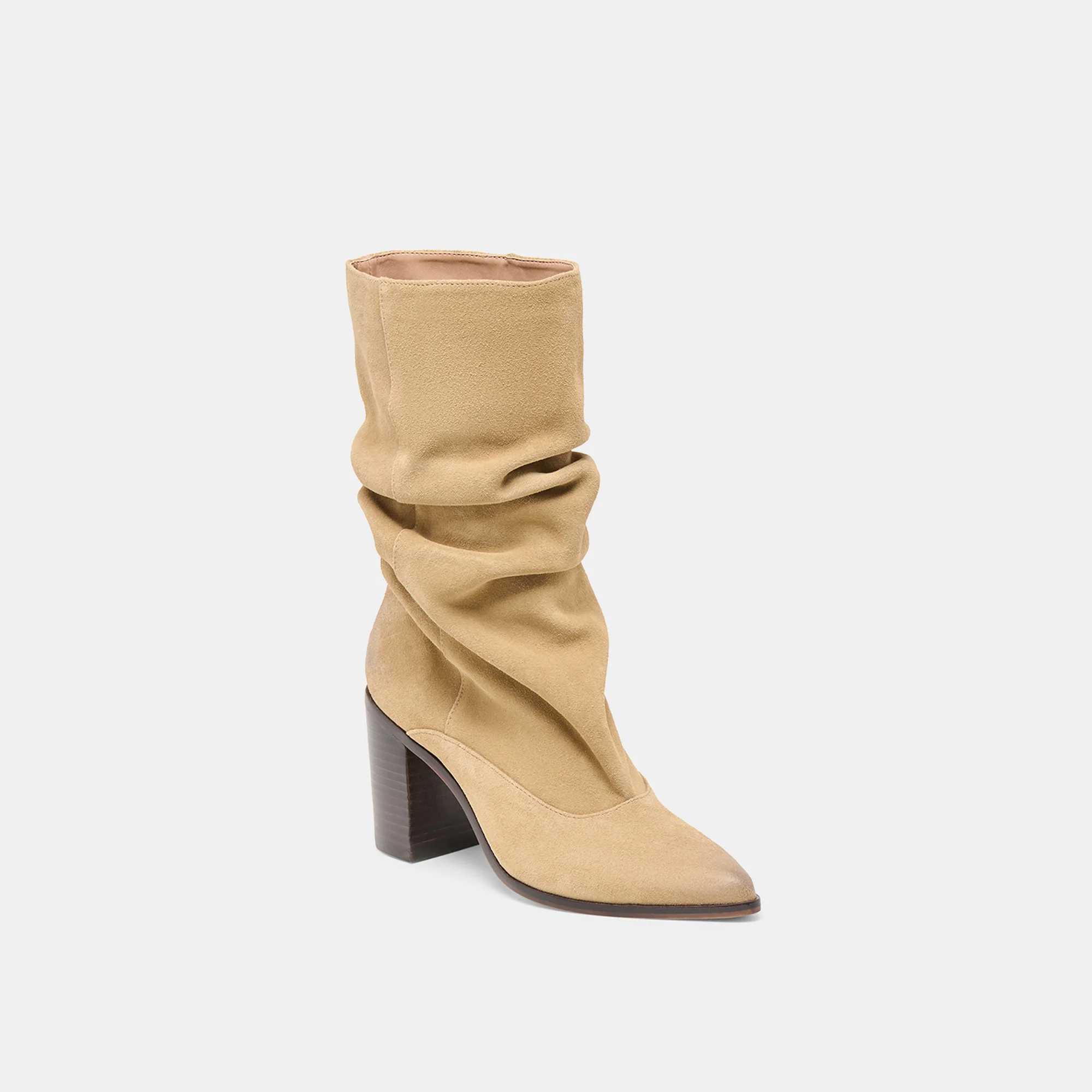 TALINA WIDE CALF BOOTS DK TAUPE SUEDE - Image 3