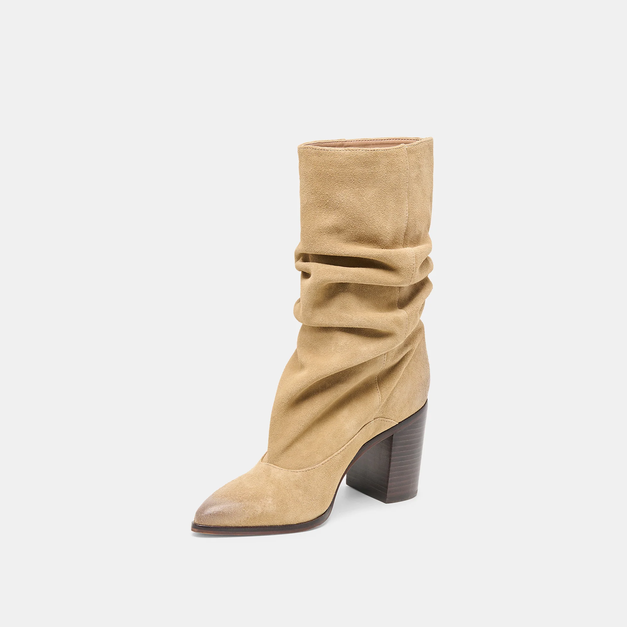 TALINA WIDE CALF BOOTS DK TAUPE SUEDE - Image 6
