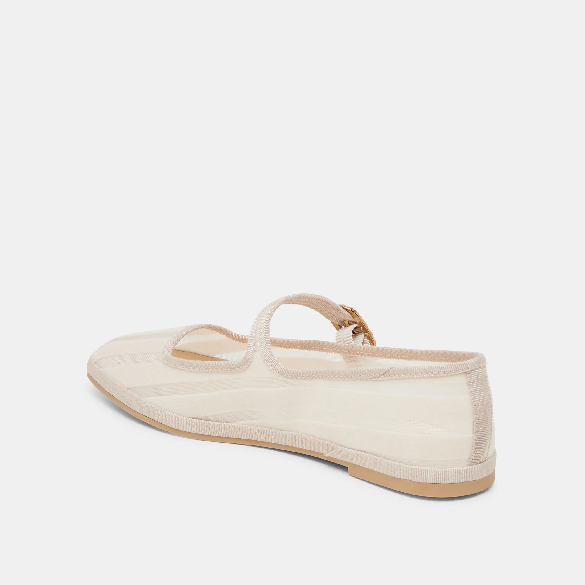 TAMEKA BALLET FLATS BONE STRIPE MESH - Image 7