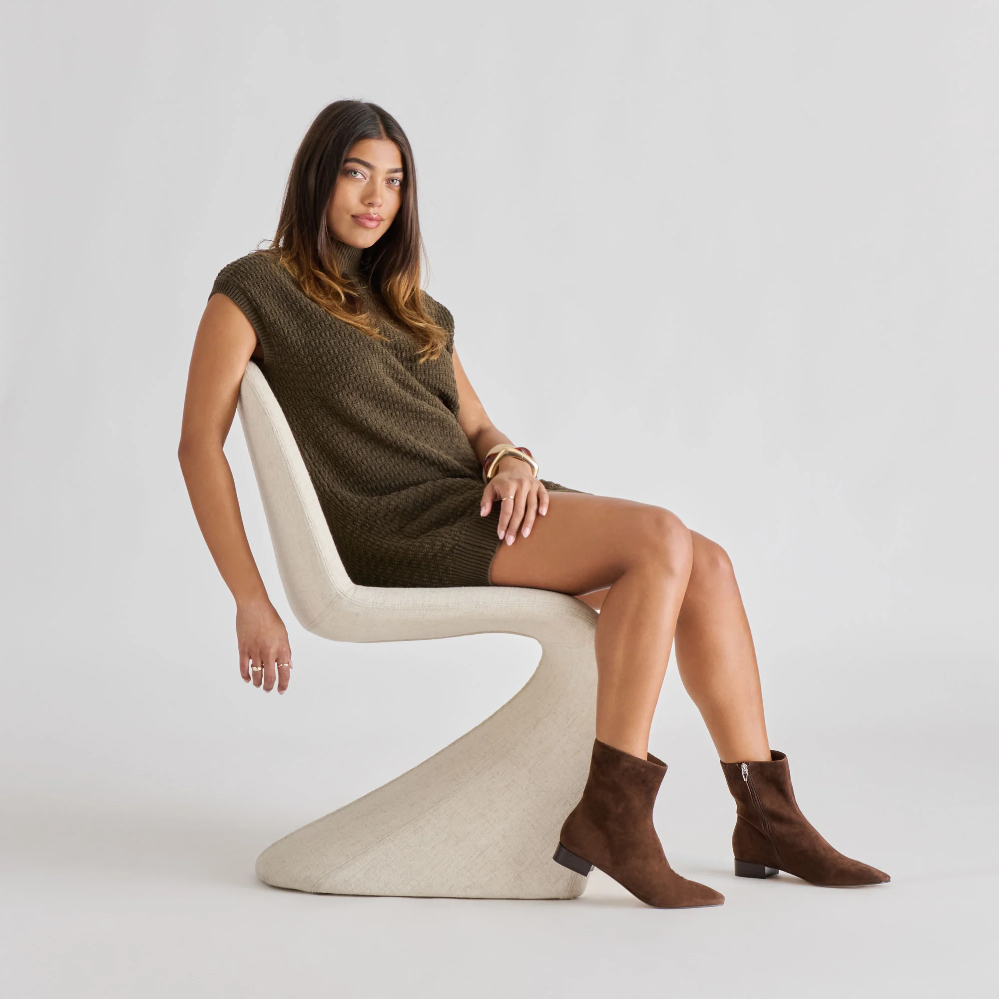 TARINE BOOTIES DK BROWN NUBUCK - Image 2