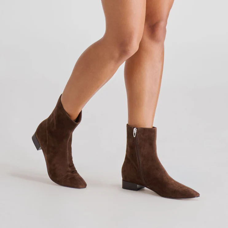 TARINE BOOTIES DK BROWN NUBUCK - Image 4