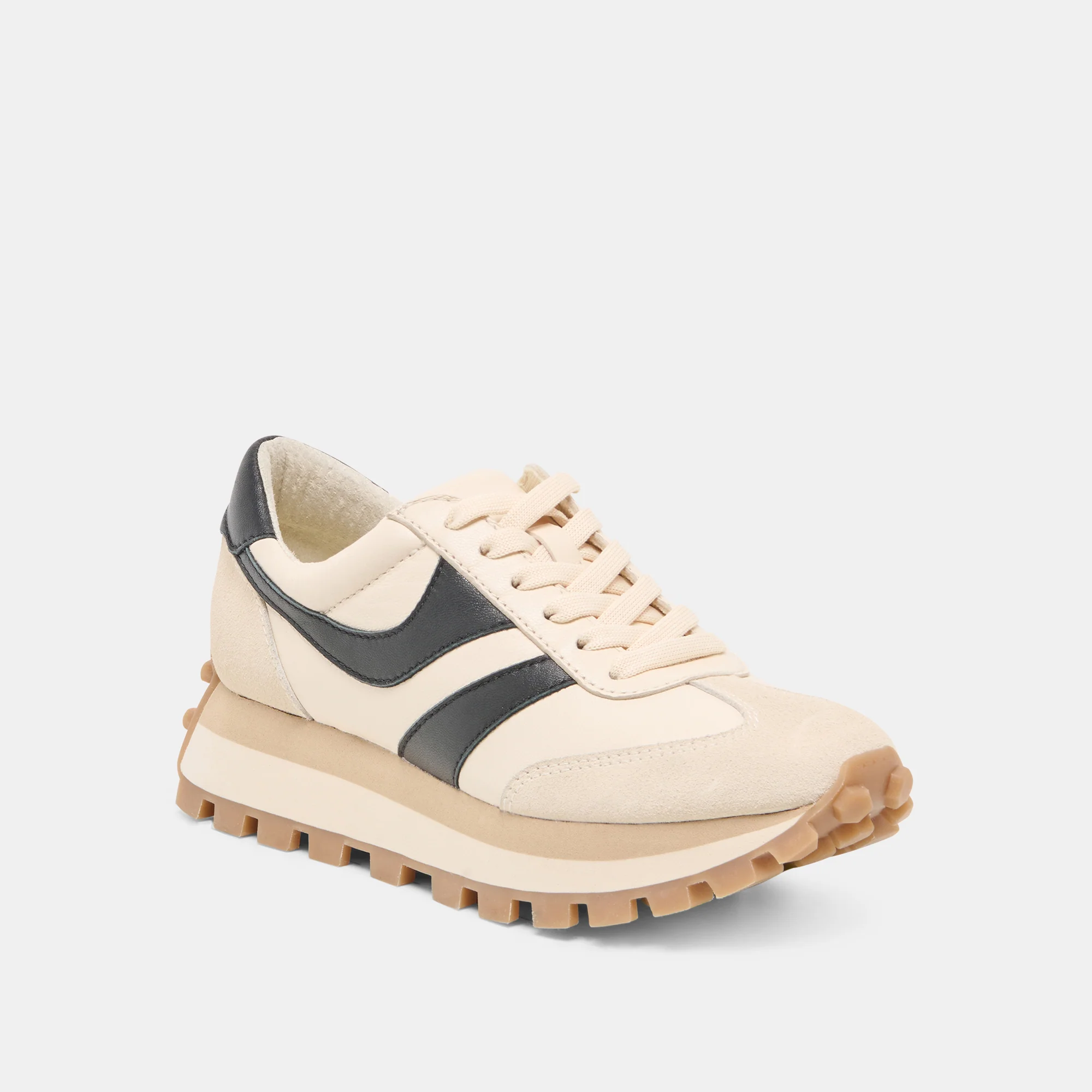 TRESA SNEAKERS WHITE BLACK LEATHER - Image 2