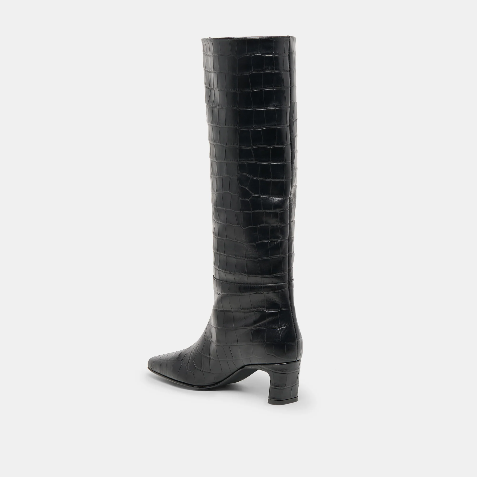 TRIXI BOOTS NOIR CROCO EMBOSSED LEATHER - Image 8