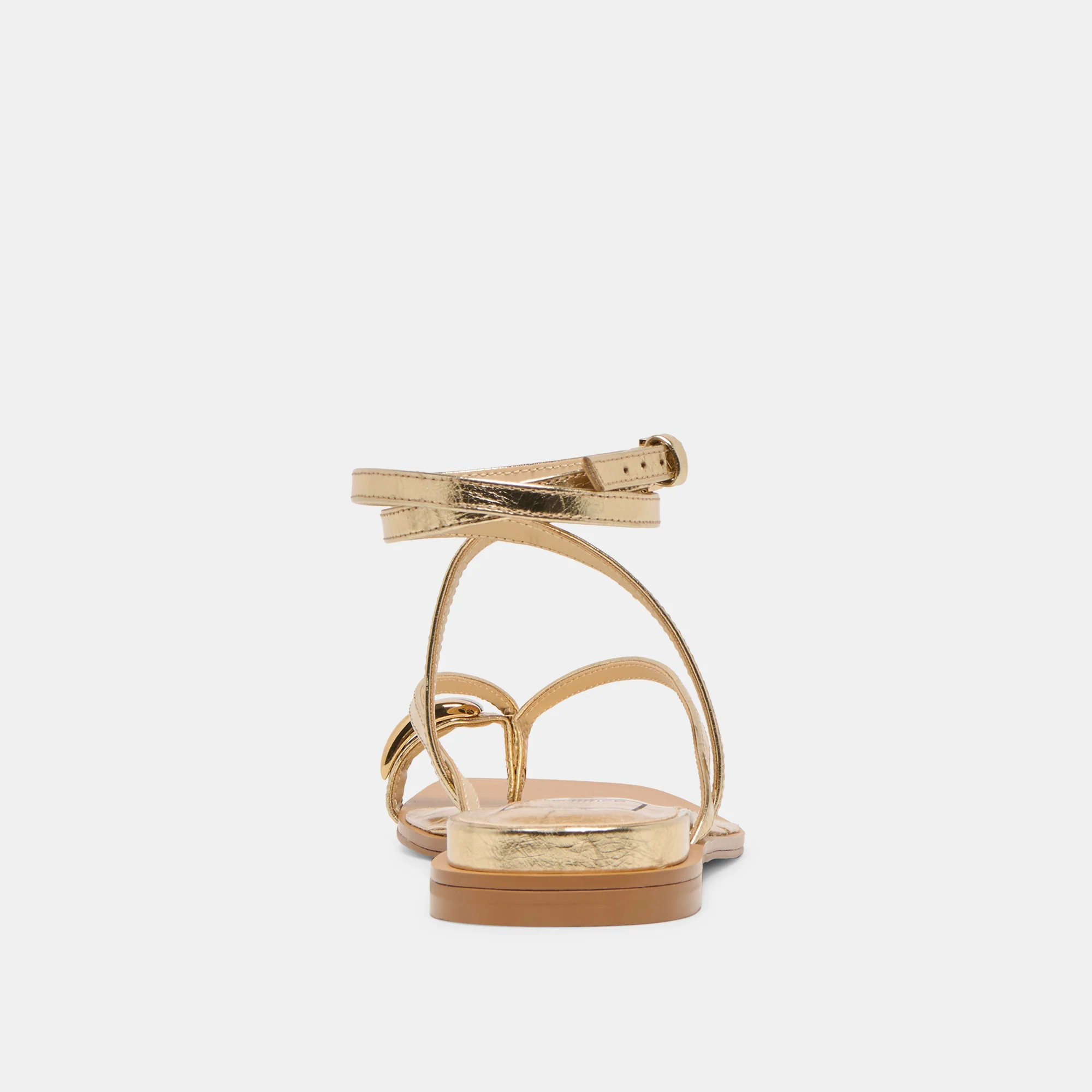 TYRICE SANDALS GOLD LEATHER - Image 10