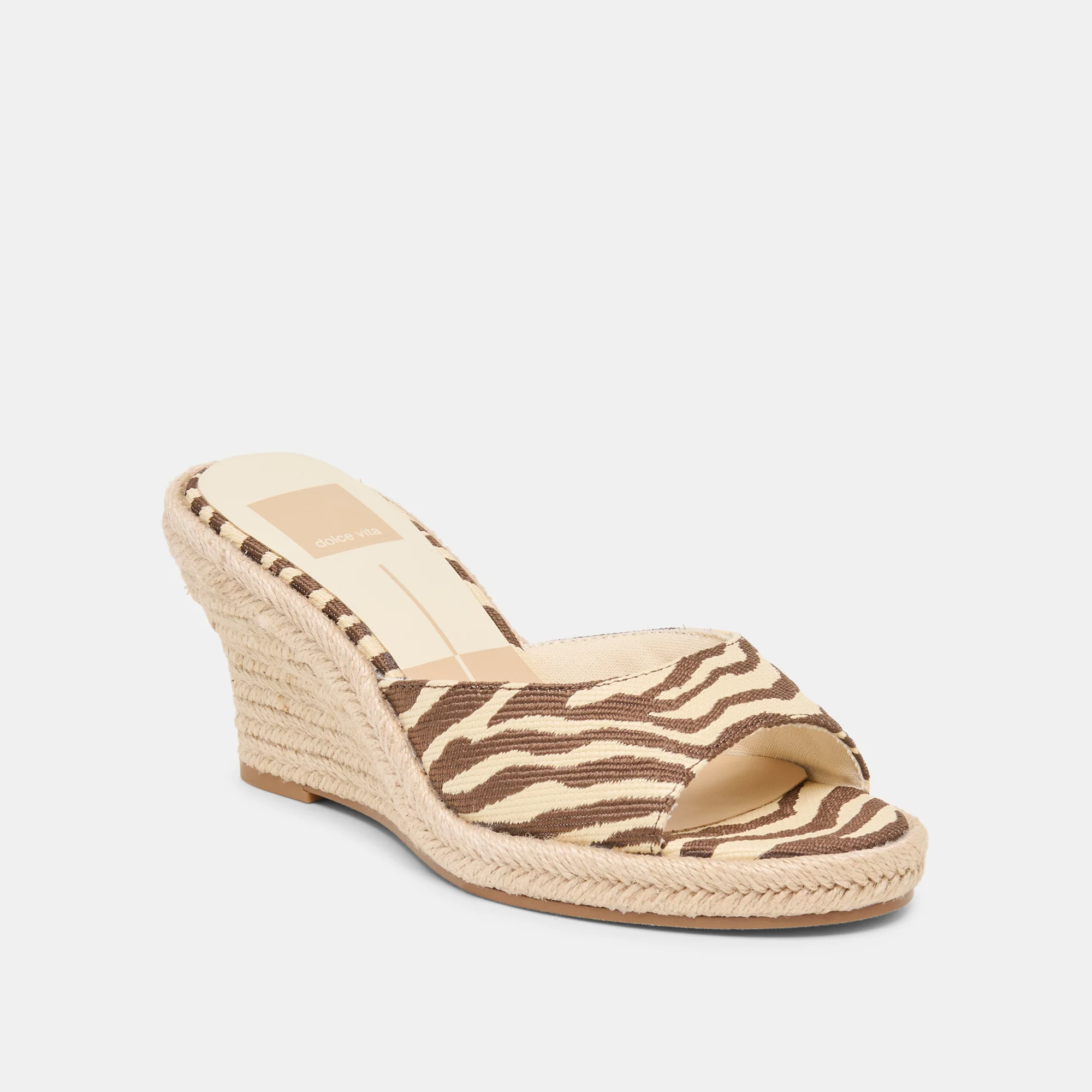 VAYA WEDGES BEIGE ZEBRA RAFFIA - Image 2