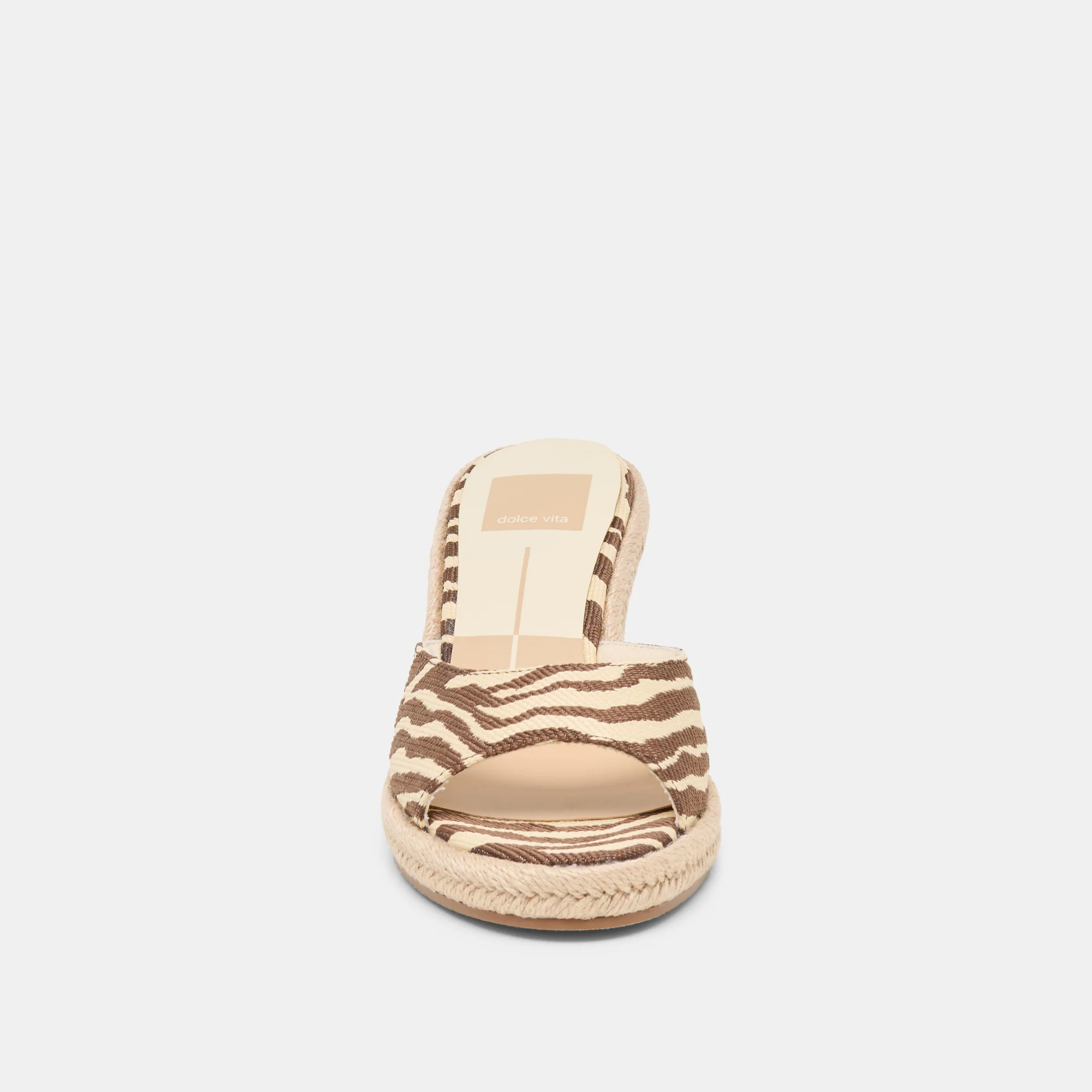 VAYA WEDGES BEIGE ZEBRA RAFFIA - Image 6