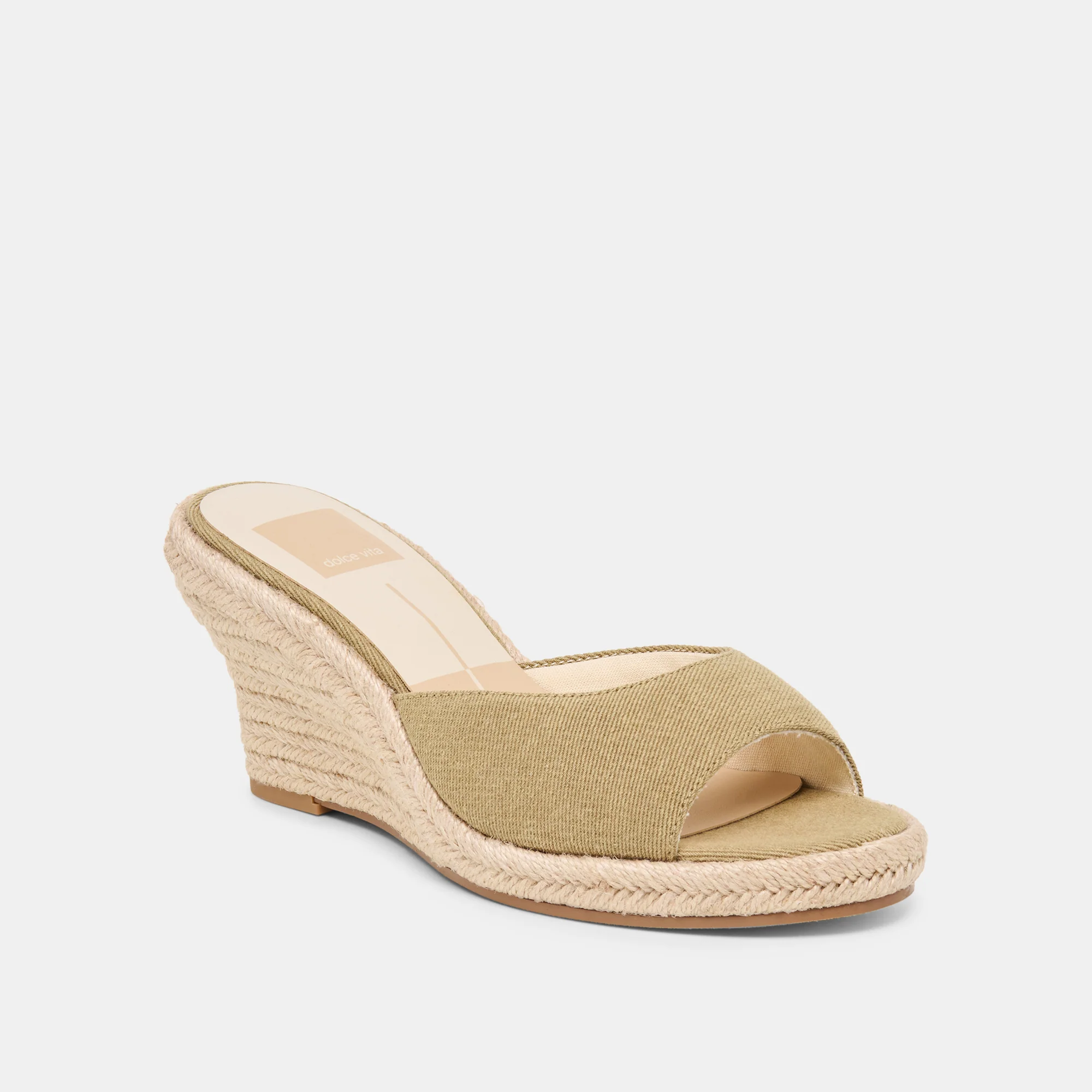 VAYA WEDGES KHAKI LINEN - Image 2