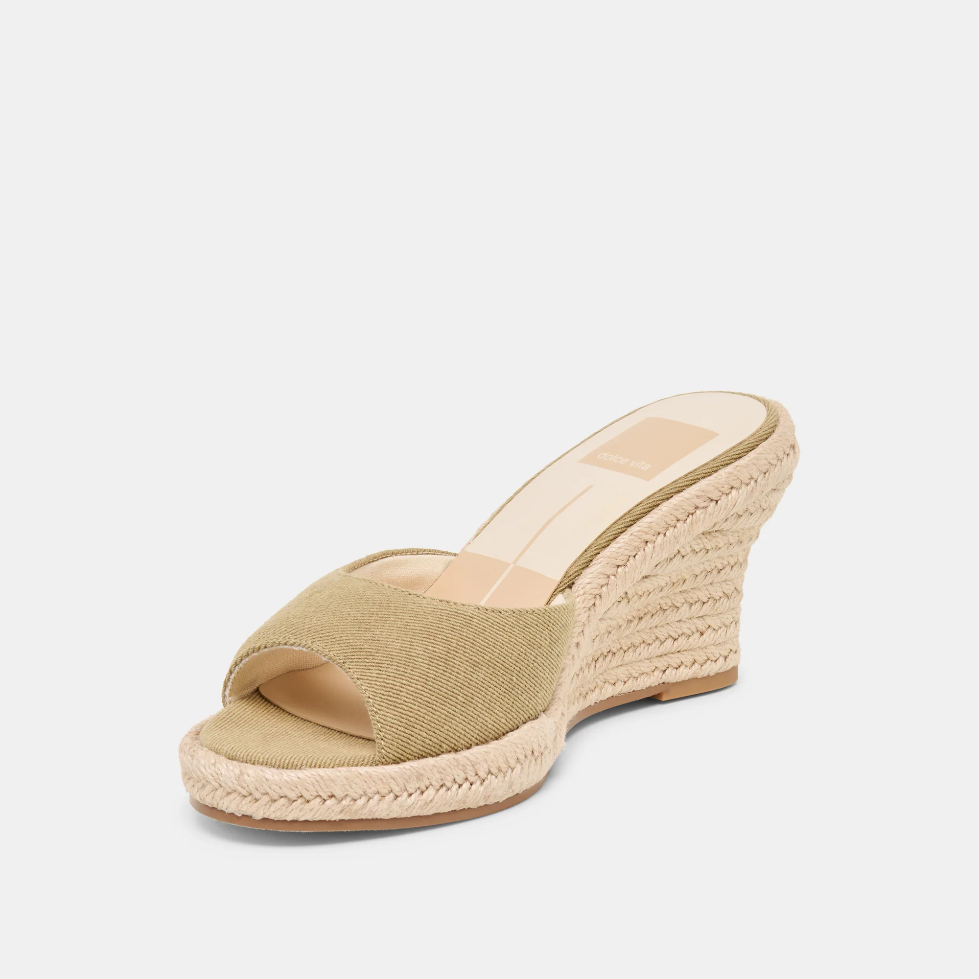 VAYA WEDGES KHAKI LINEN - Image 4