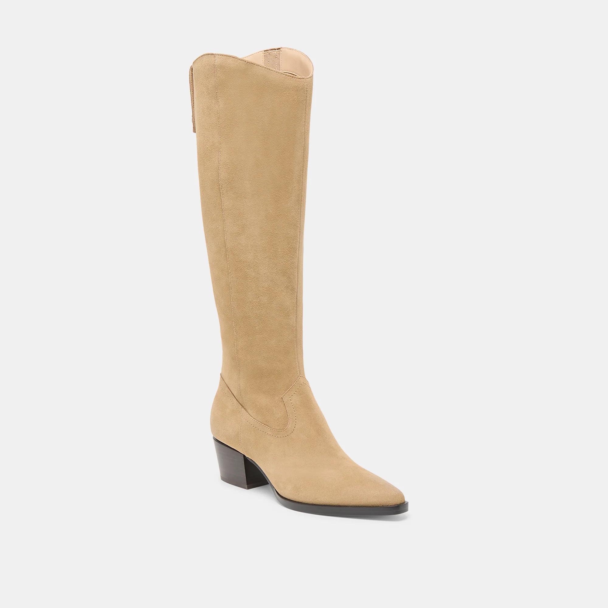 VIRONA H2O EXTRA WIDE CALF BOOTS DK TAUPE SUEDE - Image 3