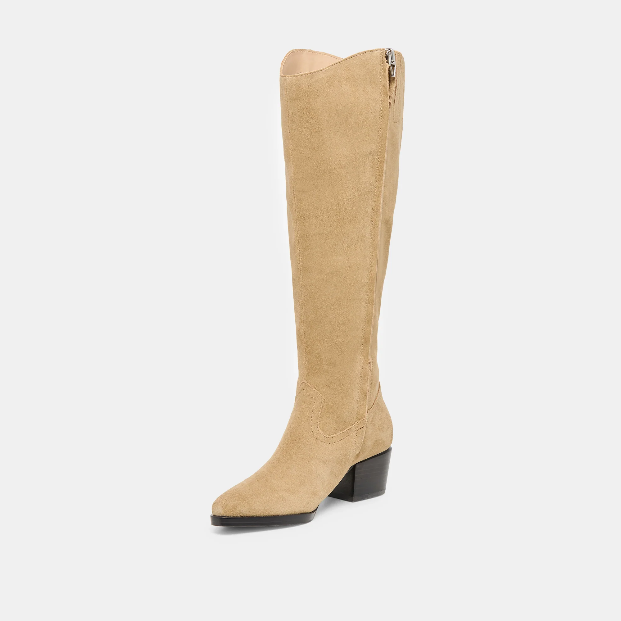 VIRONA H2O WIDE CALF BOOTS DK TAUPE SUEDE - Image 7