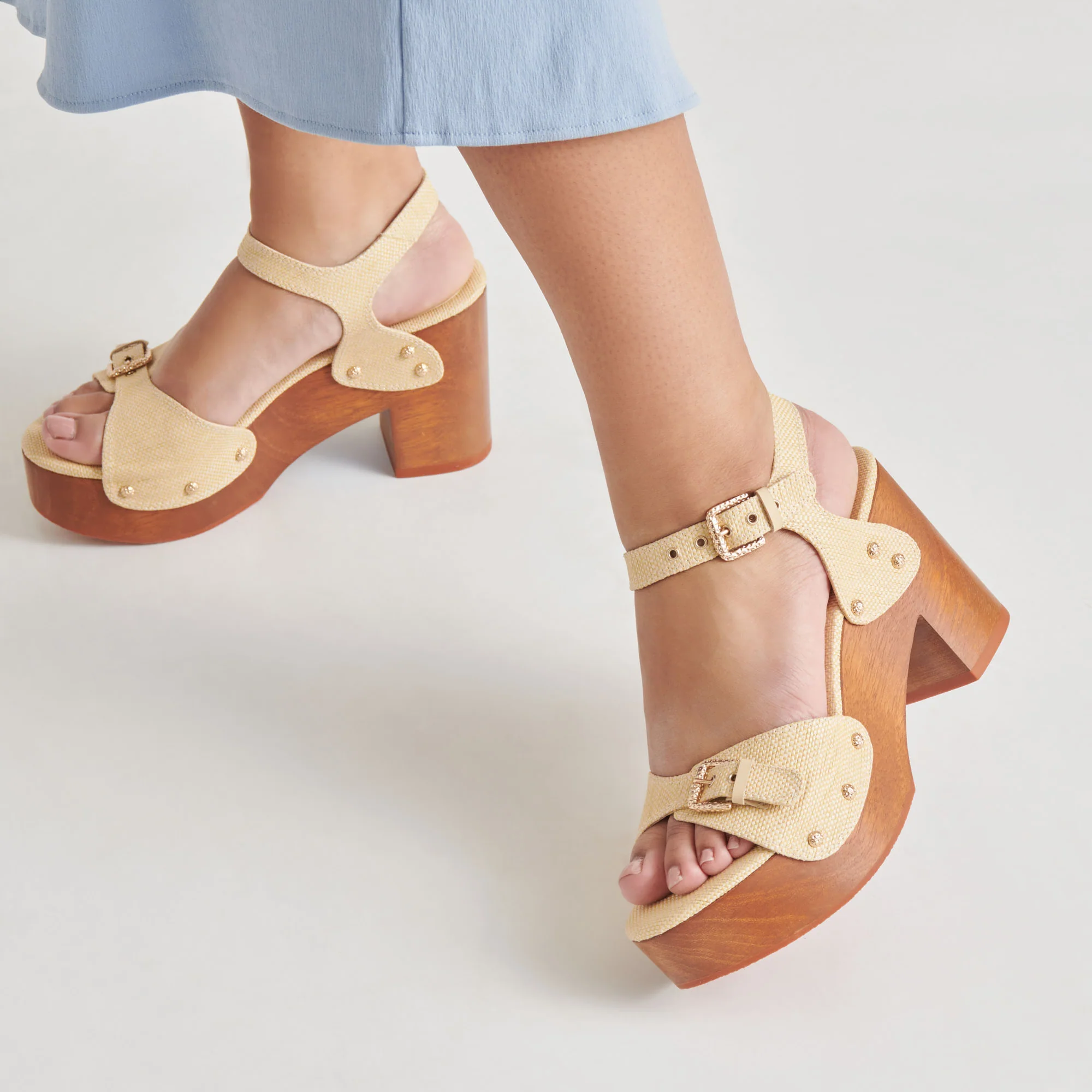 YANDY HEELS LT NATURAL RAFFIA - Image 4