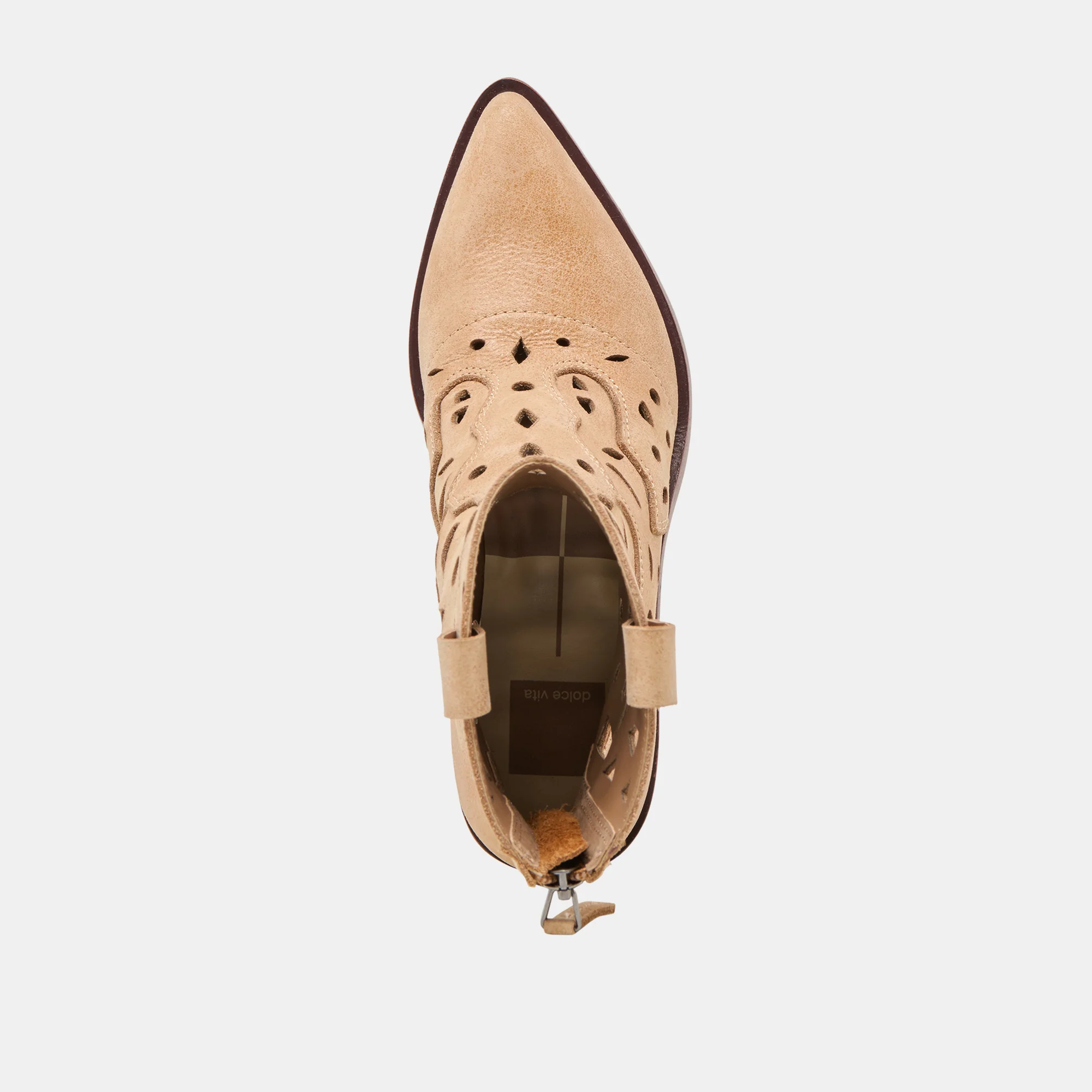ZENOBI BOOTIES CAMEL DISTRESSED LEATHER - Image 8