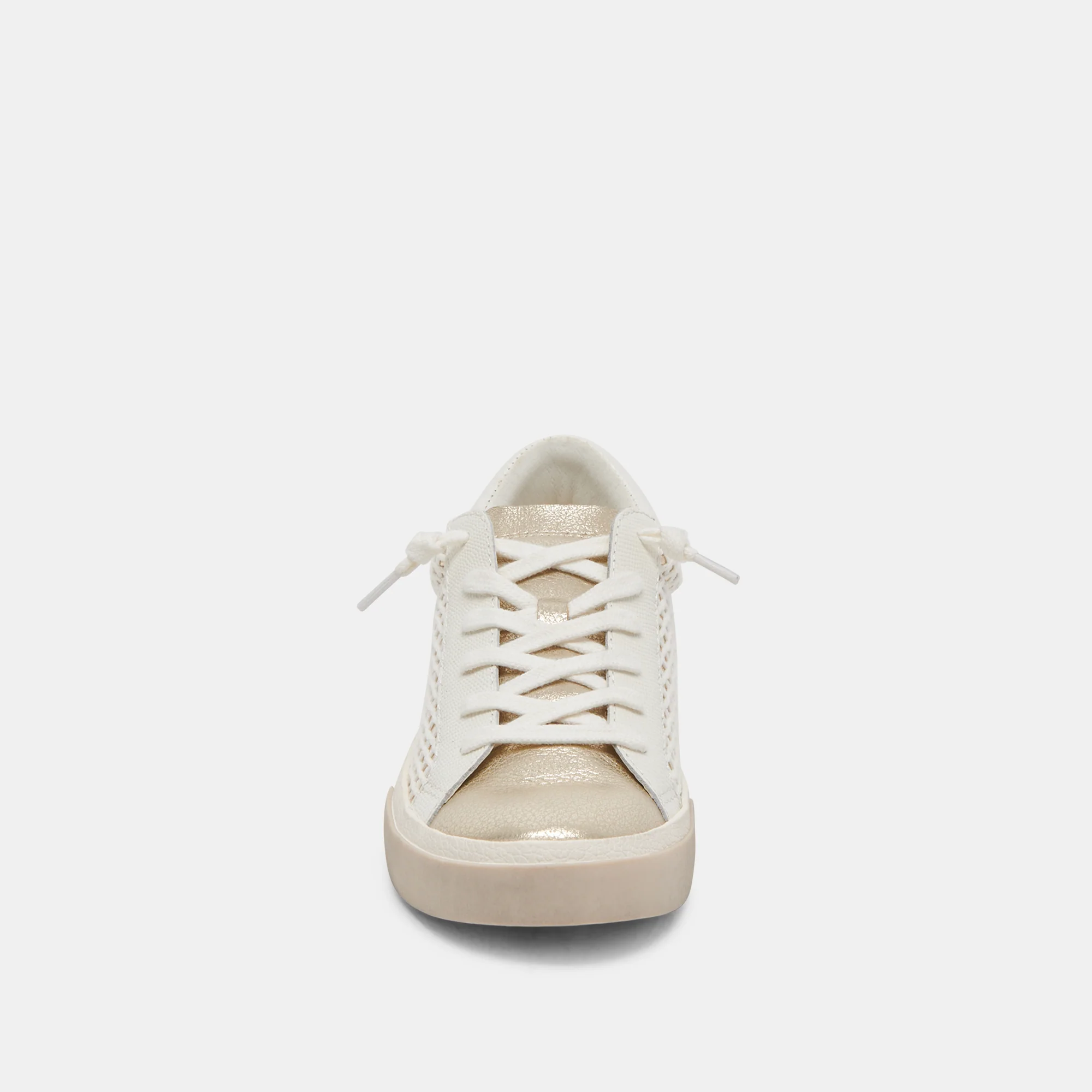 ZINA SNEAKERS BONE GOLD WOVEN - Image 9