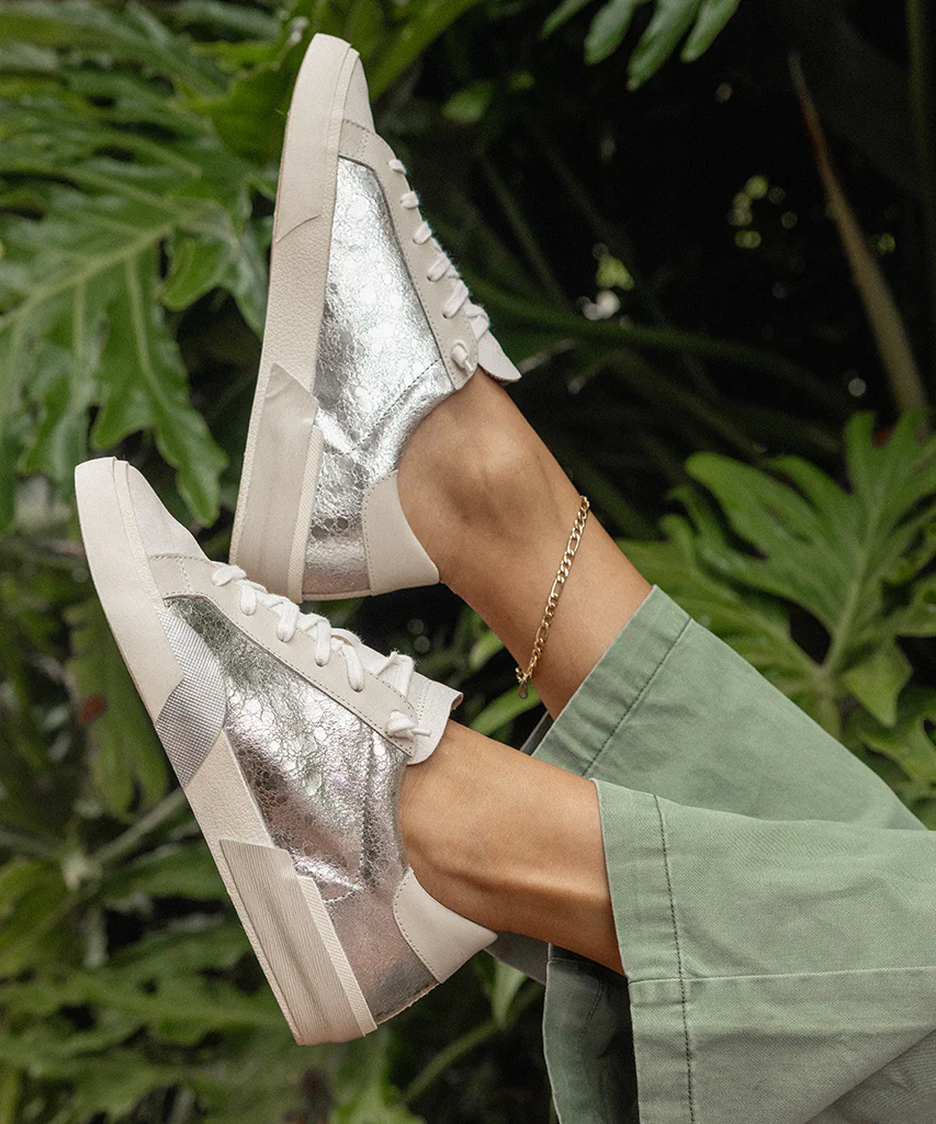 ZINA SNEAKERS CHROME DISTRESSED LEATHER - Image 2