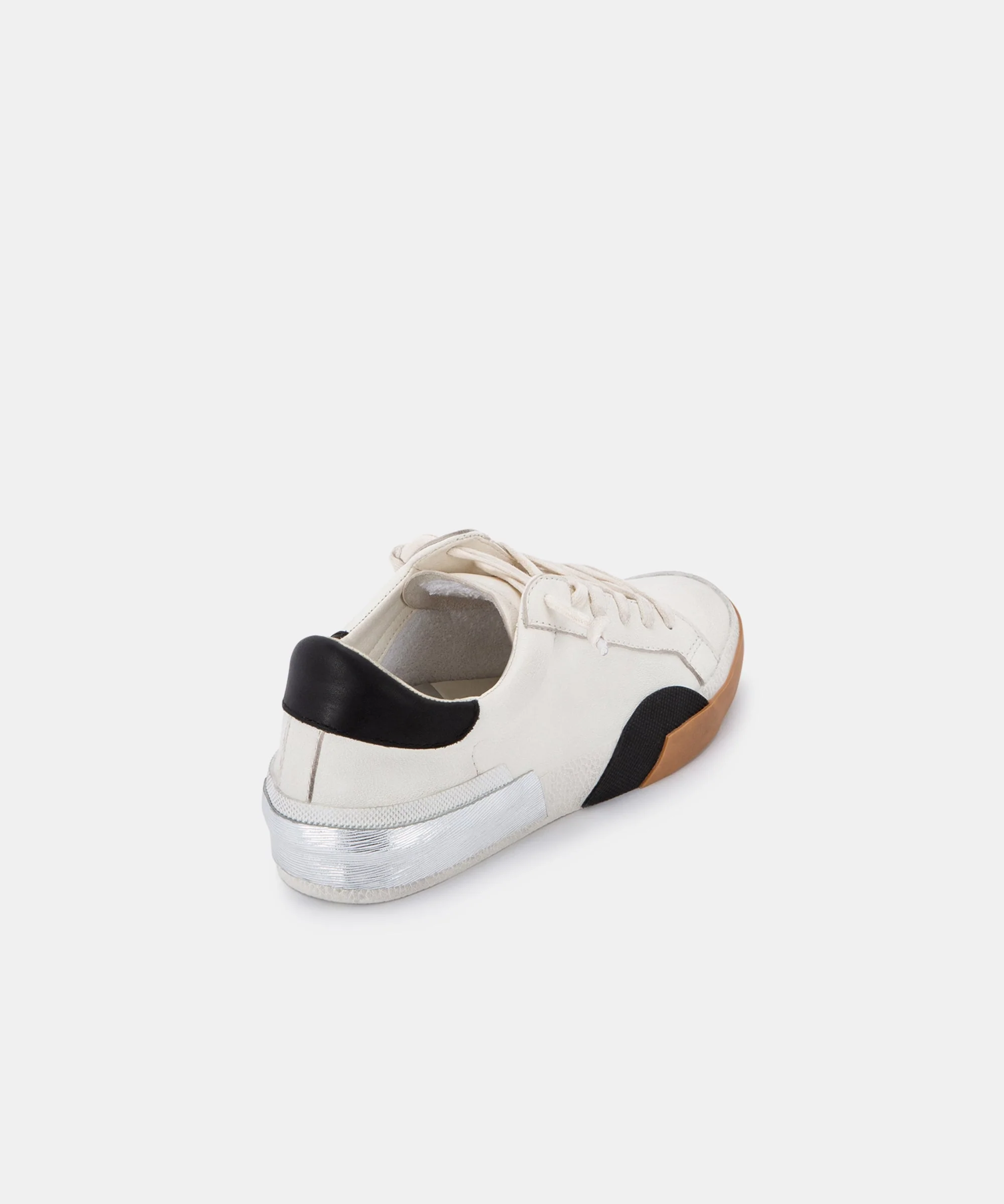 ZINA SNEAKERS WHITE BLACK LEATHER re:vita - Image 3